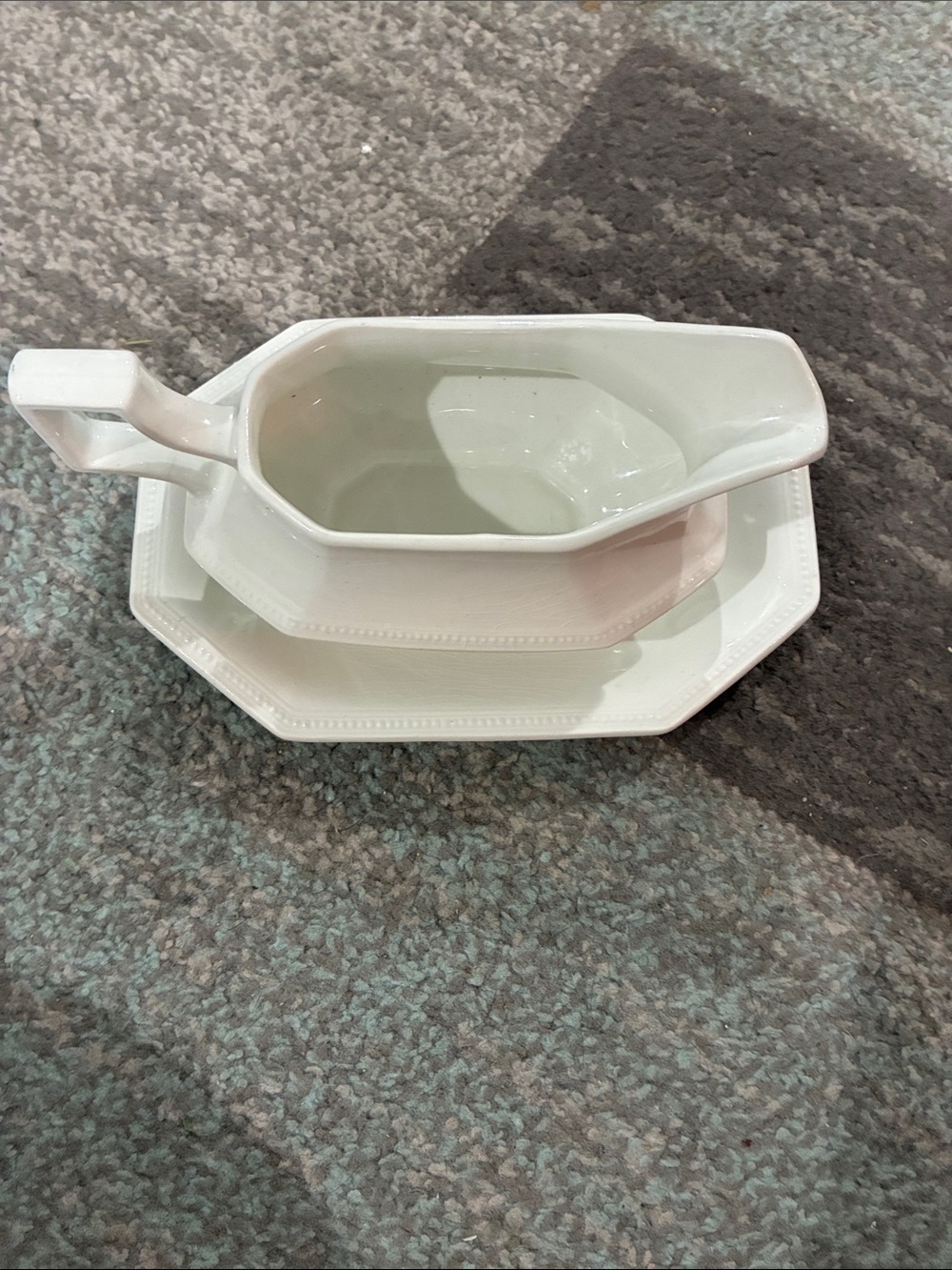 Vintage gravy boat and plate
